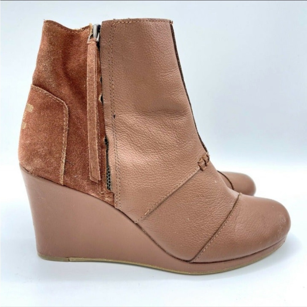Toms wedge booties